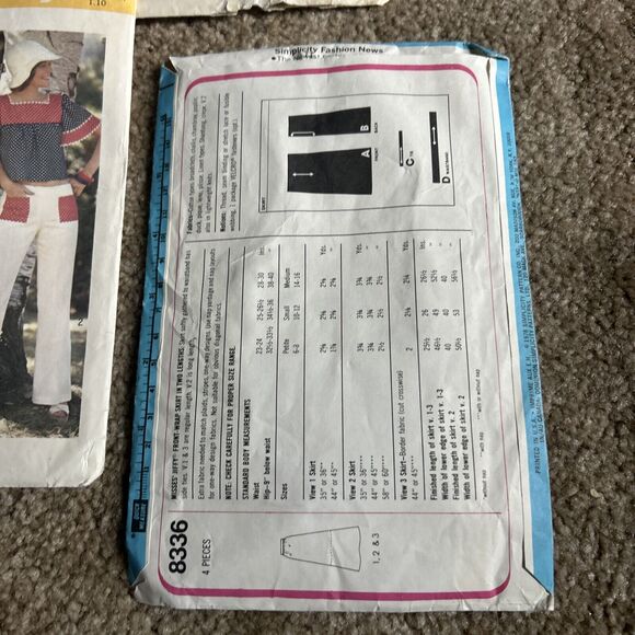 Vintage Lot Of 6 -1960s/1970s Simplicity Women’s Sewing Patterns & Cloth World - Picture 4 of 14